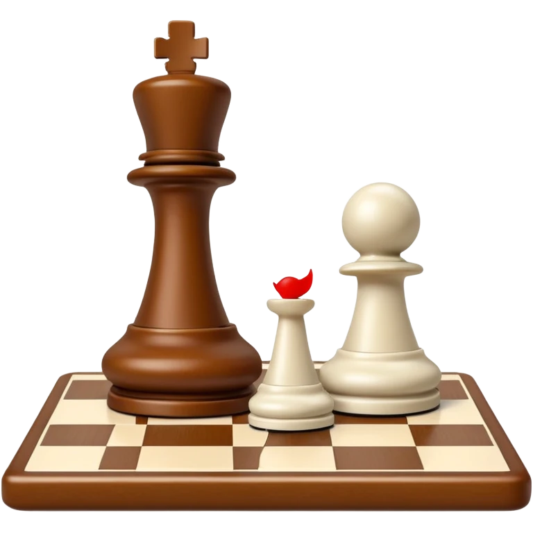 chessboard with a single white pawn in the foreground emoji