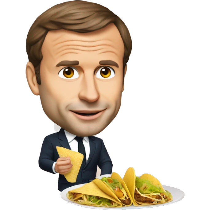 Emmanuel macron qui mange un tacos emoji