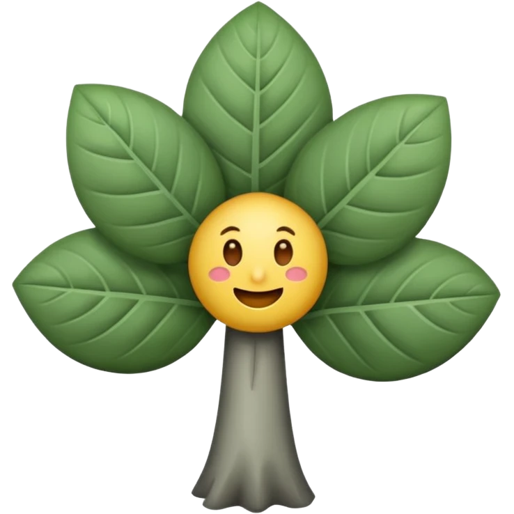 emoji de un trébol gris de 4 hojas emoji