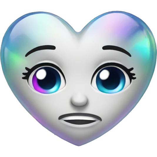 Iridescent shattered heart emoji