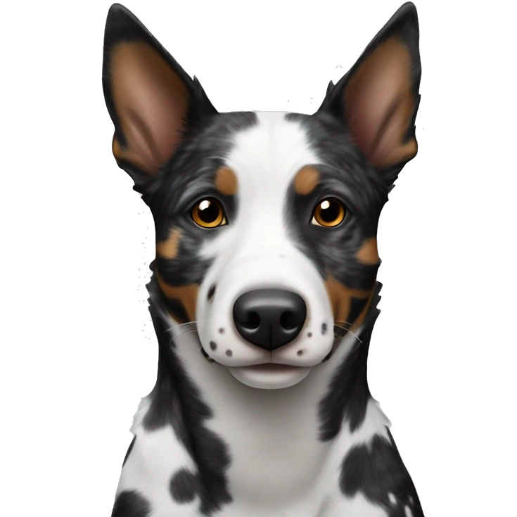 Black and white spotted Australian cattle dog no brown emoji
