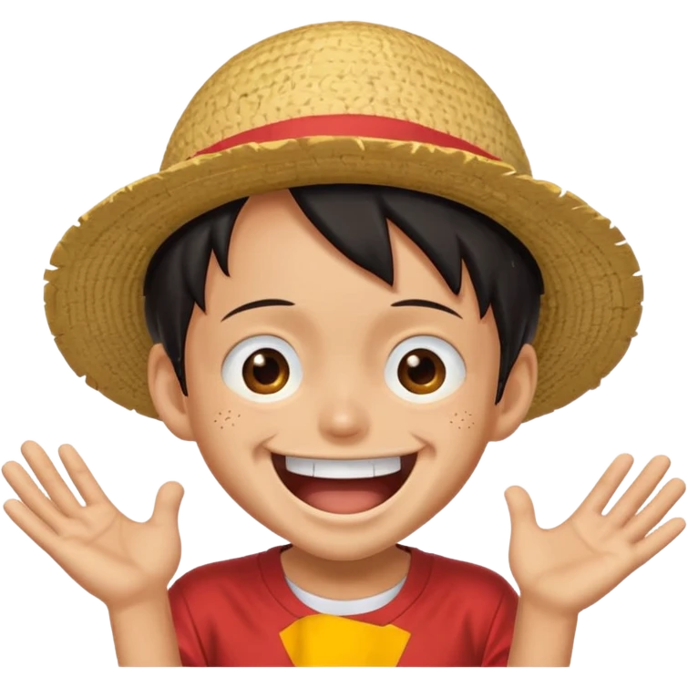 Lufy louthing and saying LOL emoji