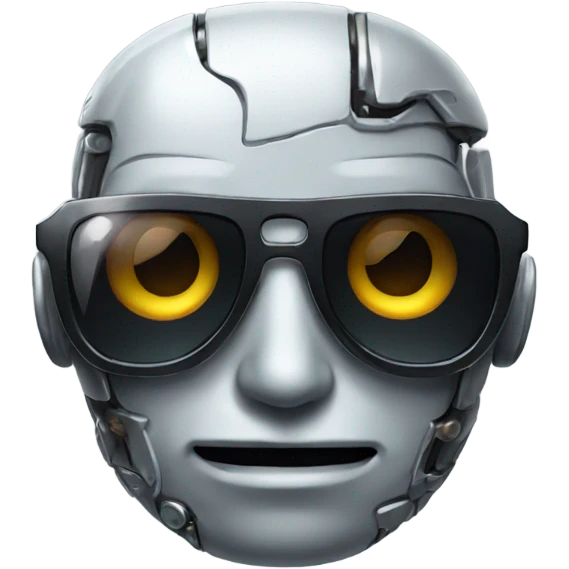 Cool Robot Face with Sunglasses emoji