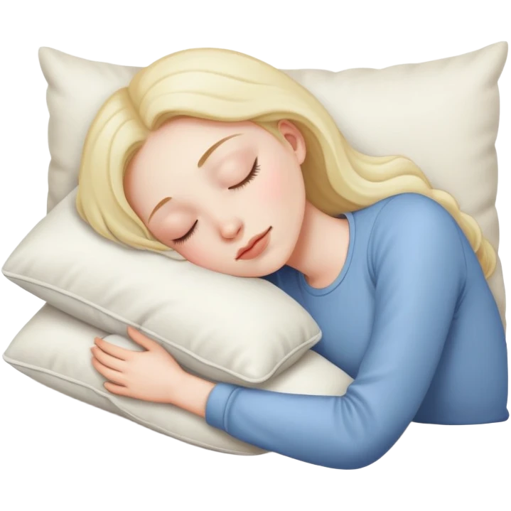 girl sleeping with a pillow  emoji