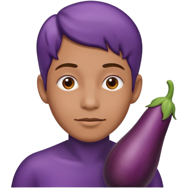 Eggplant shoved into vagina emoji