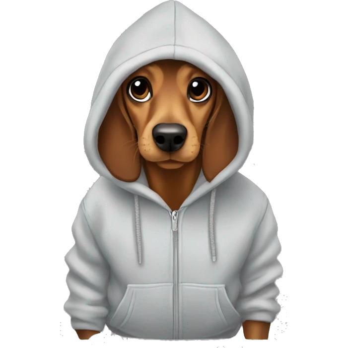 Daushund hoodie emoji