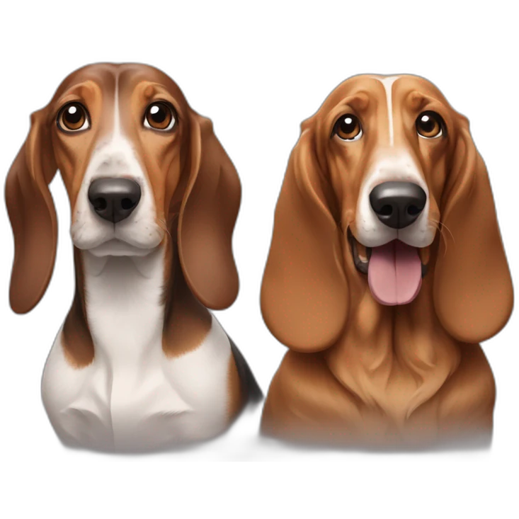Dachshund and Basset Hound emoji