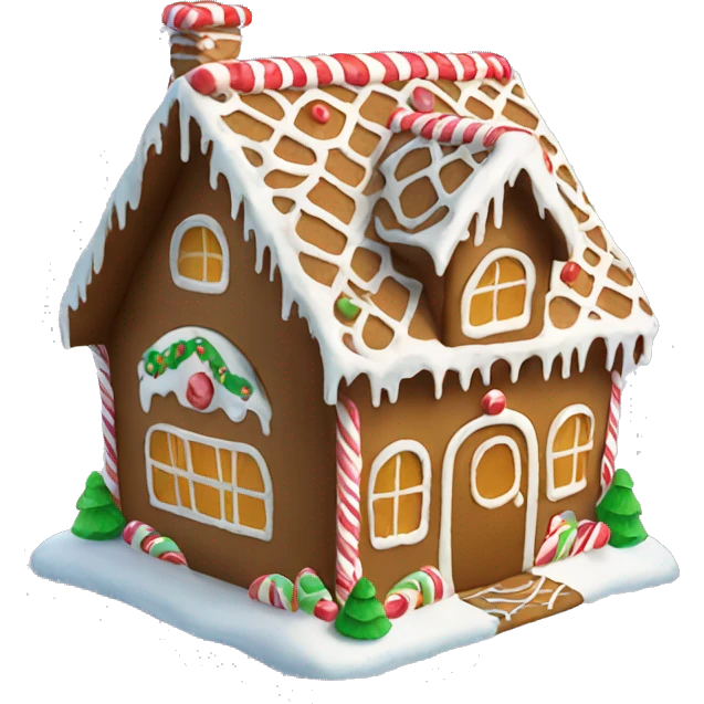 Gingerbread house emoji