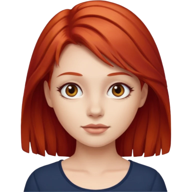 دختری زیبا با مو های قرمز emoji