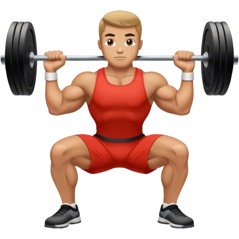 champion athlete weighted squats emoji