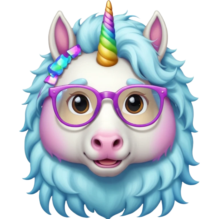 unicorn with glasses emoji