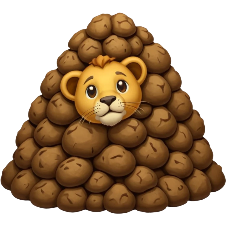 lion poop emoji