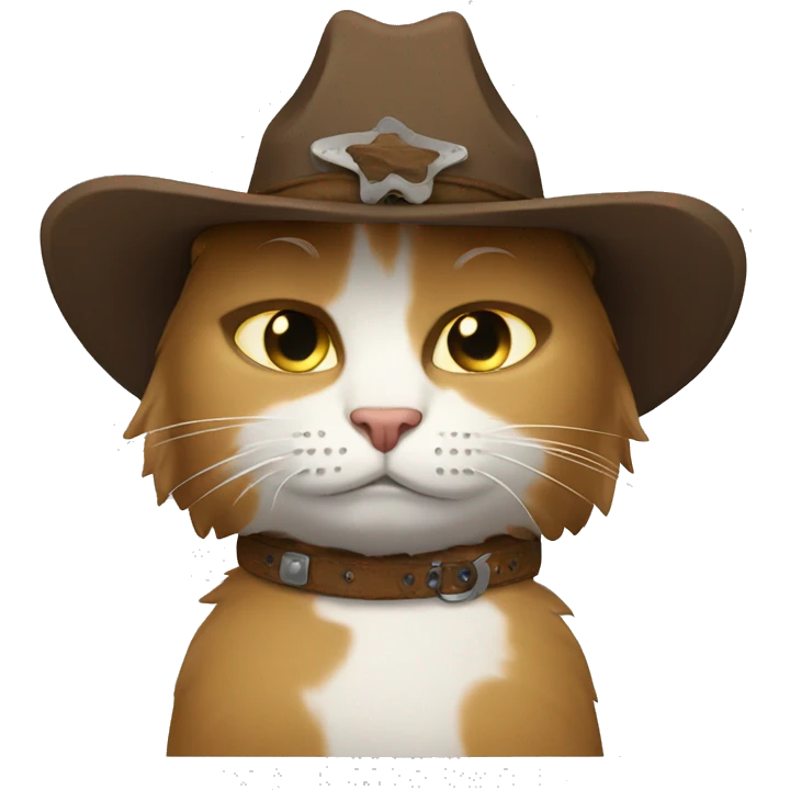 Sad cowboy cat emoji