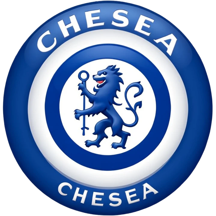 Un emoji avec seulement l'intérieur du logo de Chelsea  emoji