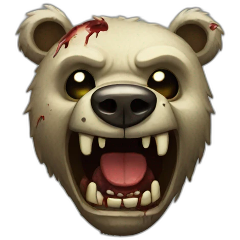 Zombie bear emoji