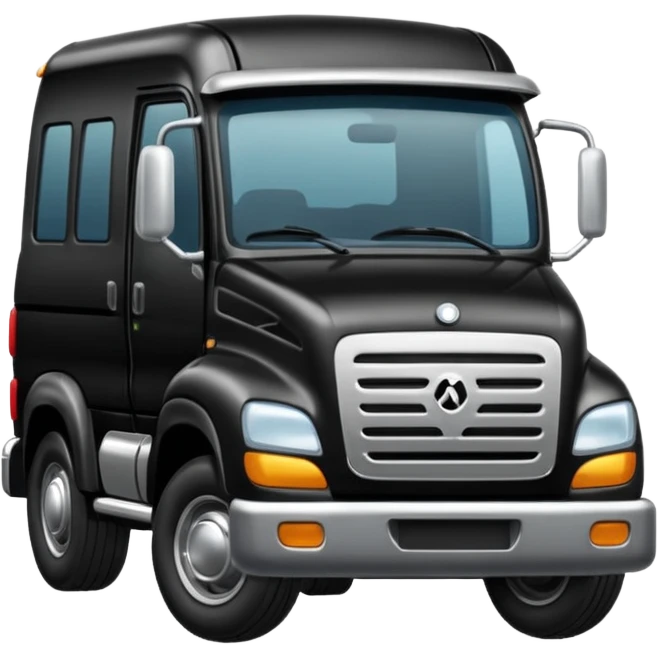 quiero un emoji de un camion de envios en tonos negro emoji