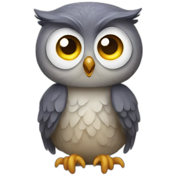 Owl crying emoji