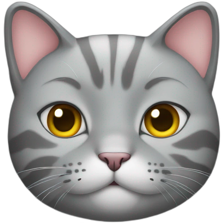 Fat gray cat emoji