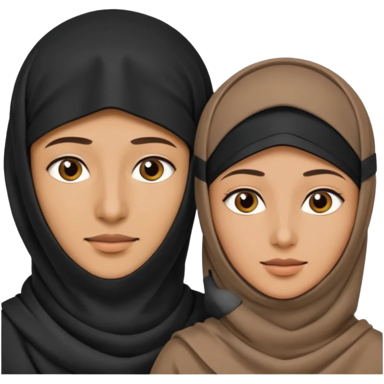 muslim couple, a man and a woman in niqab and the man? emoji