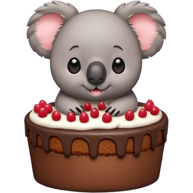 Koala cake emoji