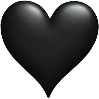 A black heart with Desmond inside of it with white letters  emoji