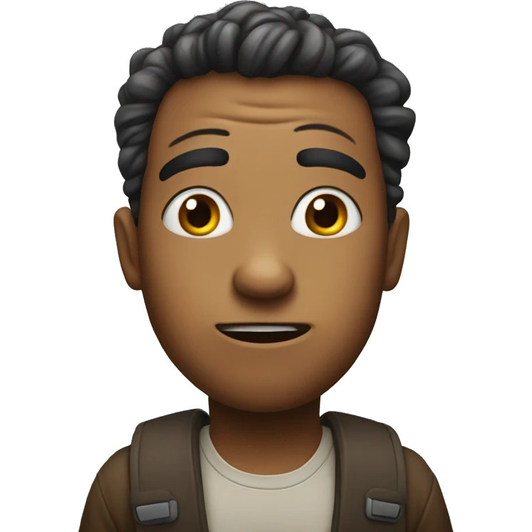 A person with a completely clueless expression emoji
