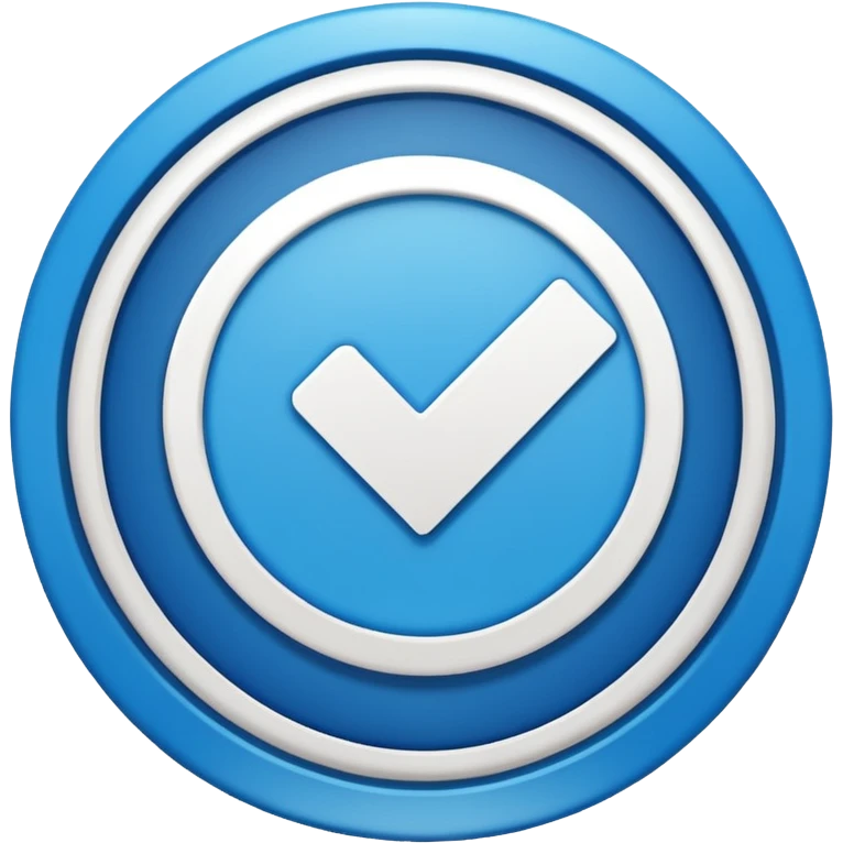 Instagram verification badge emoji in a blue outlined circular shape emoji
