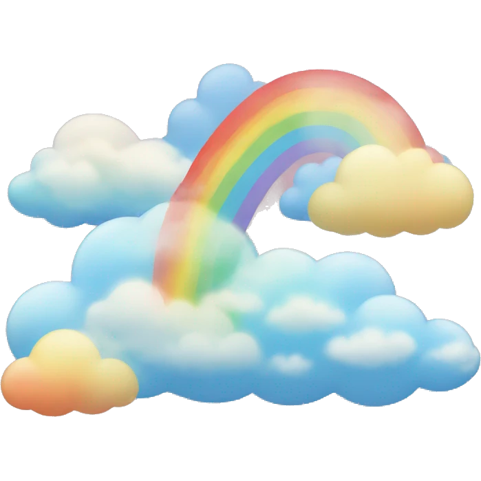 Rainbow clouds in the sky emoji