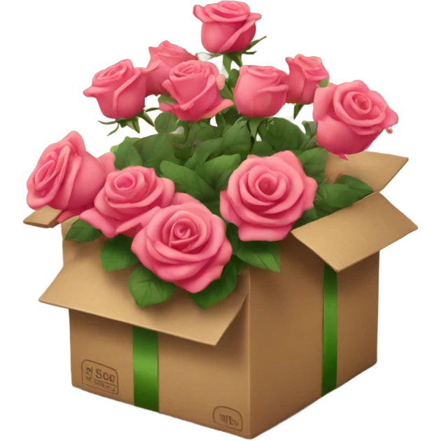 box with roses emoji
