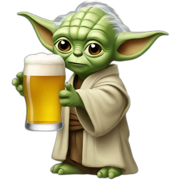 Yoda boit une bière emoji