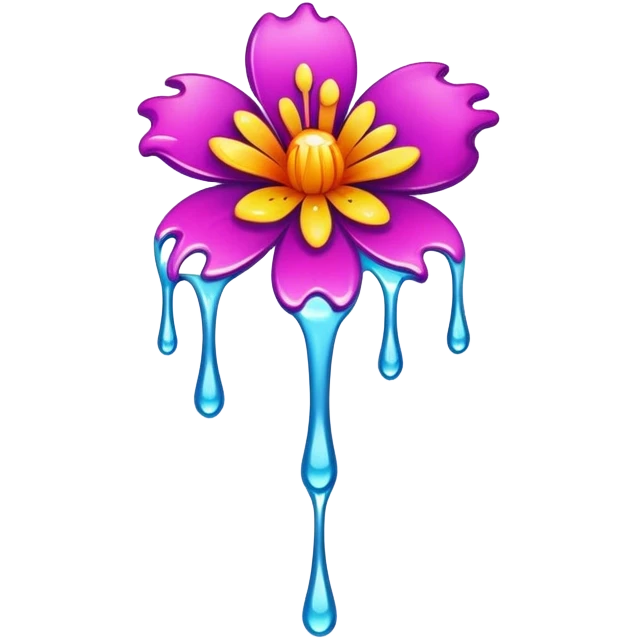 Dripping flower  emoji