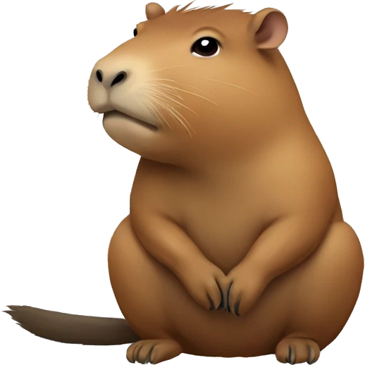 Capybara sitting full body emoji