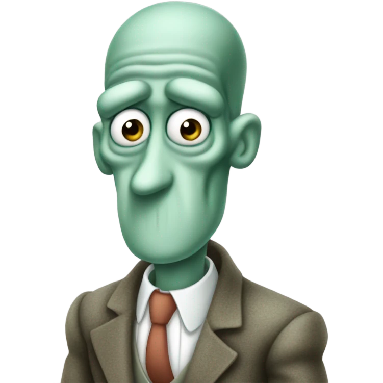 Handsome squidward emoji