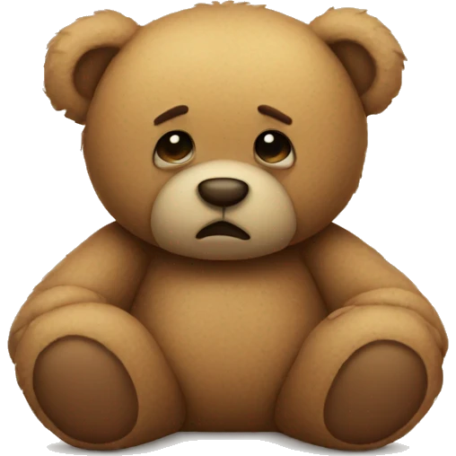 Sad Teddy bear emoji