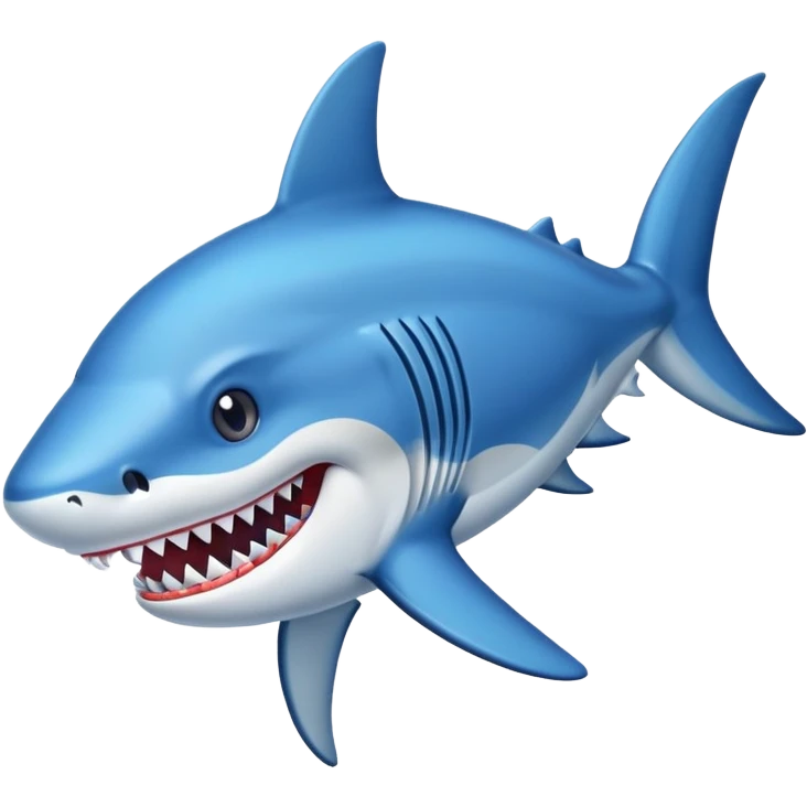 Tiburón con tenis azules emoji