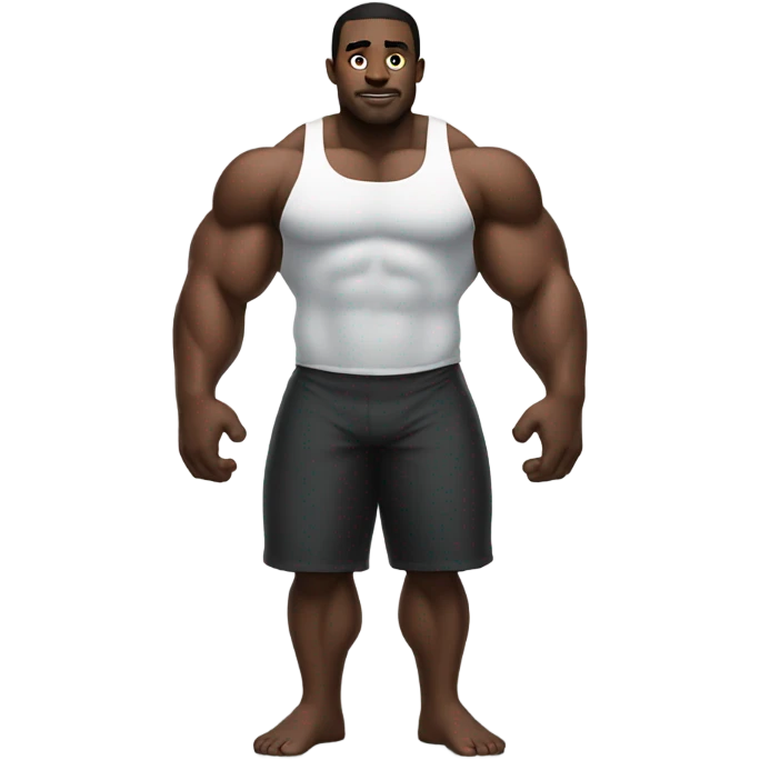 Big muscle black man emoji