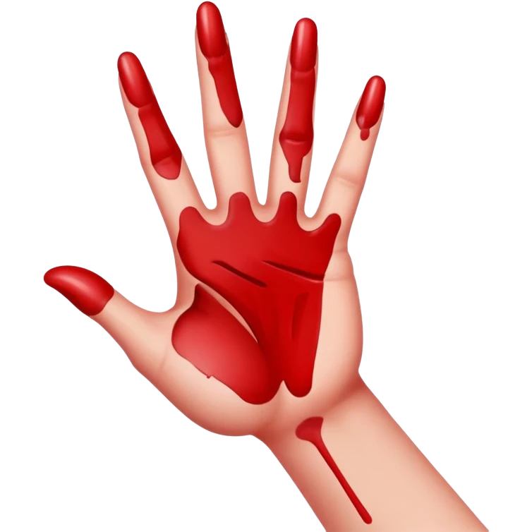 blood gang sign emoji