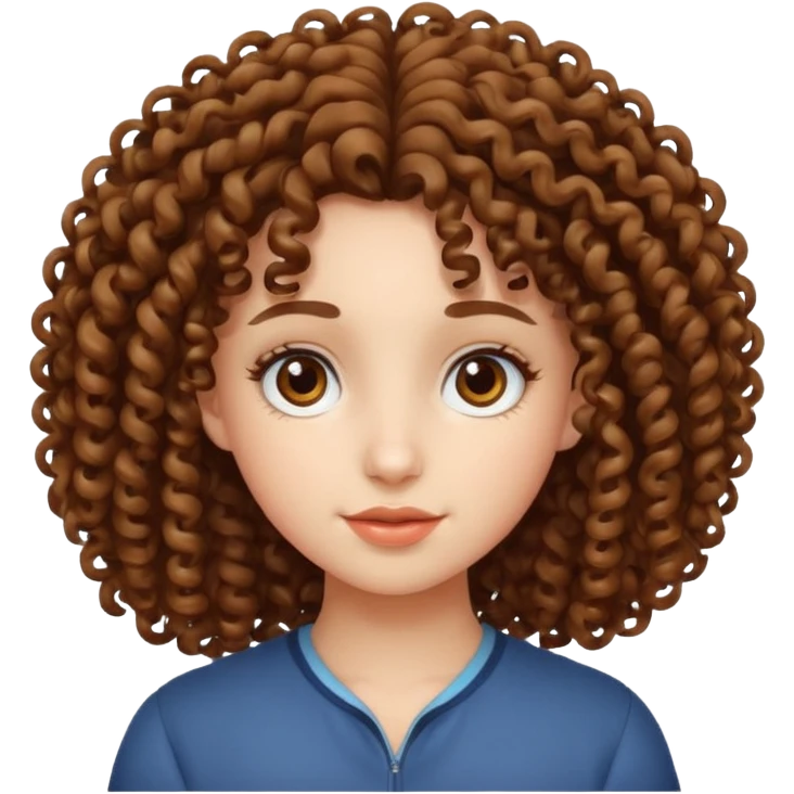A girl with very curly hair emoji