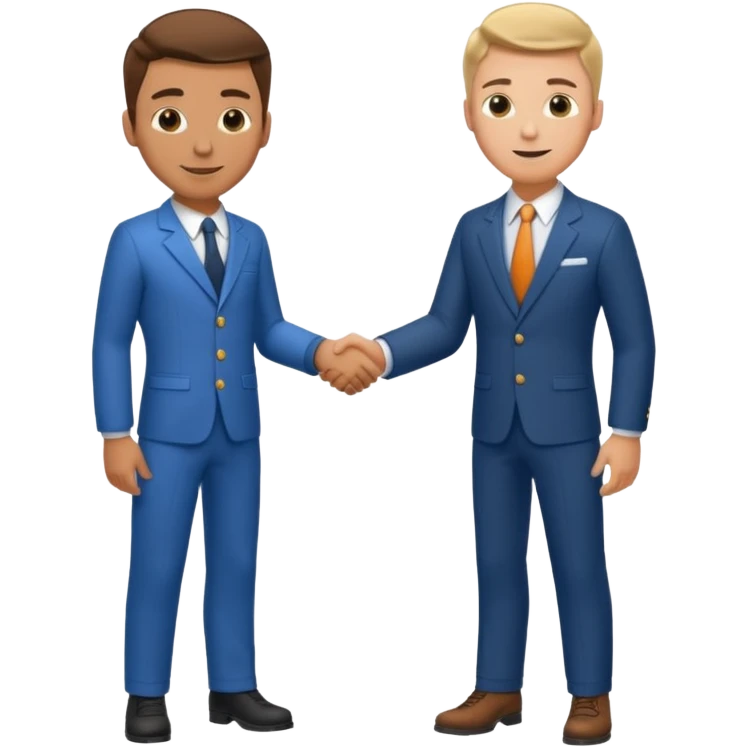 Mechanic and gentleman shaking hands emoji