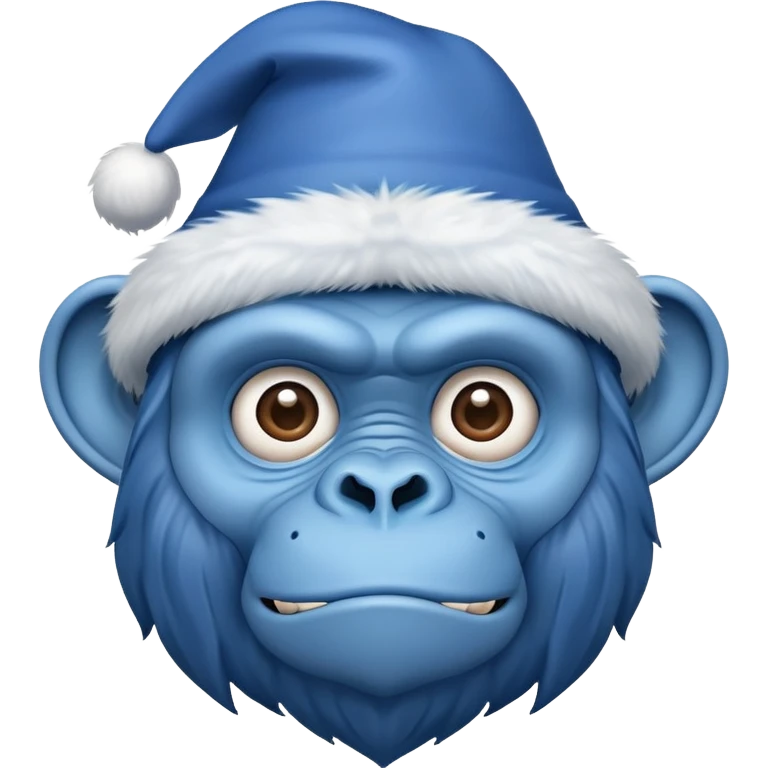 a blue gorilla with a pointy hat  emoji