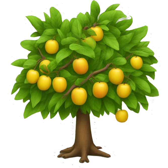 Low hanging fruit tree emoji with ticks emoji
