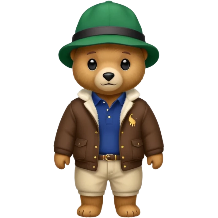 Ralph Lauren Polo Bear wearing a hat and outfit emoji