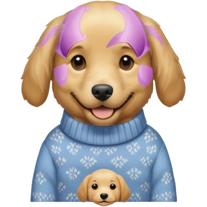 Preppy dog emoji