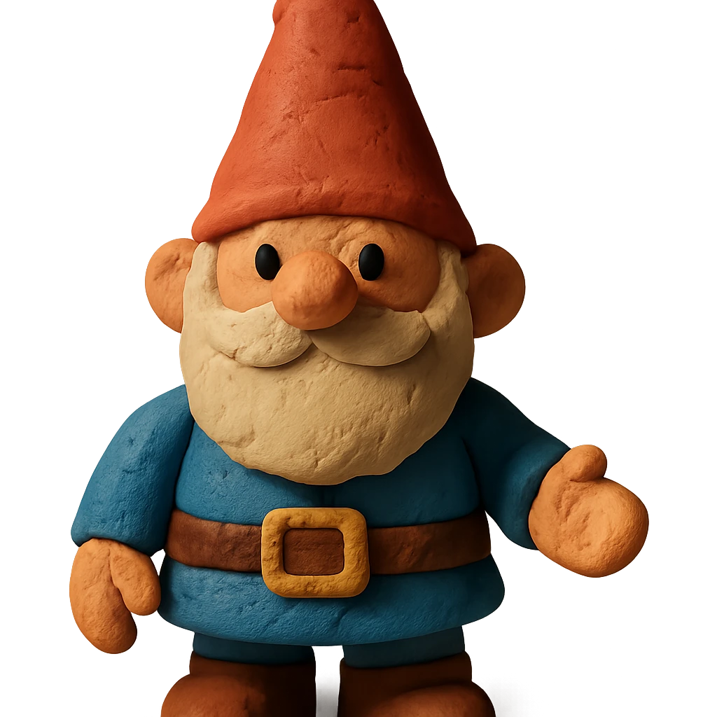 claymation style gnome emoji