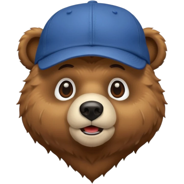 Bear with cap emoji
