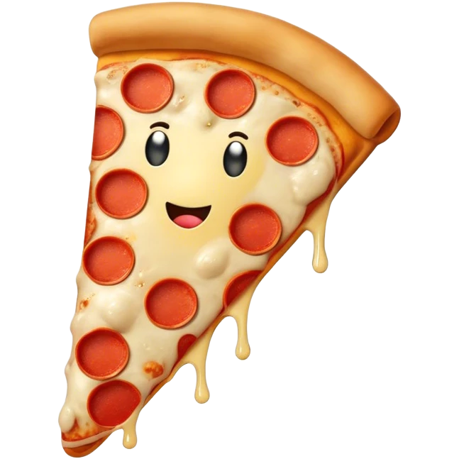 Pizza wearing a condom emoji