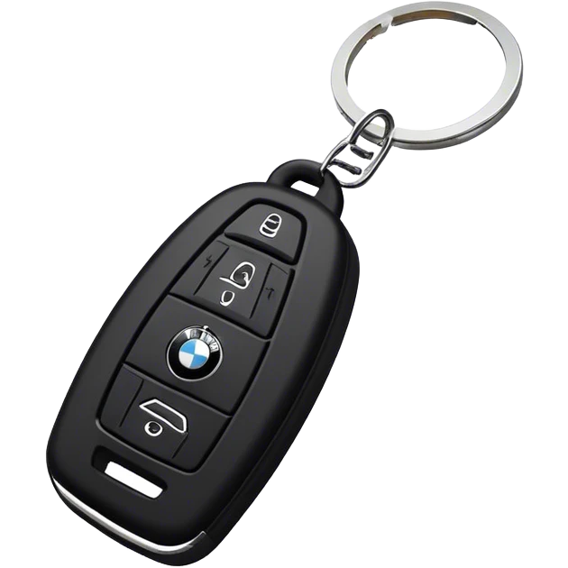 All black car key remote BMW emoji
