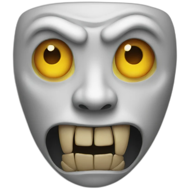 Scary face emoji