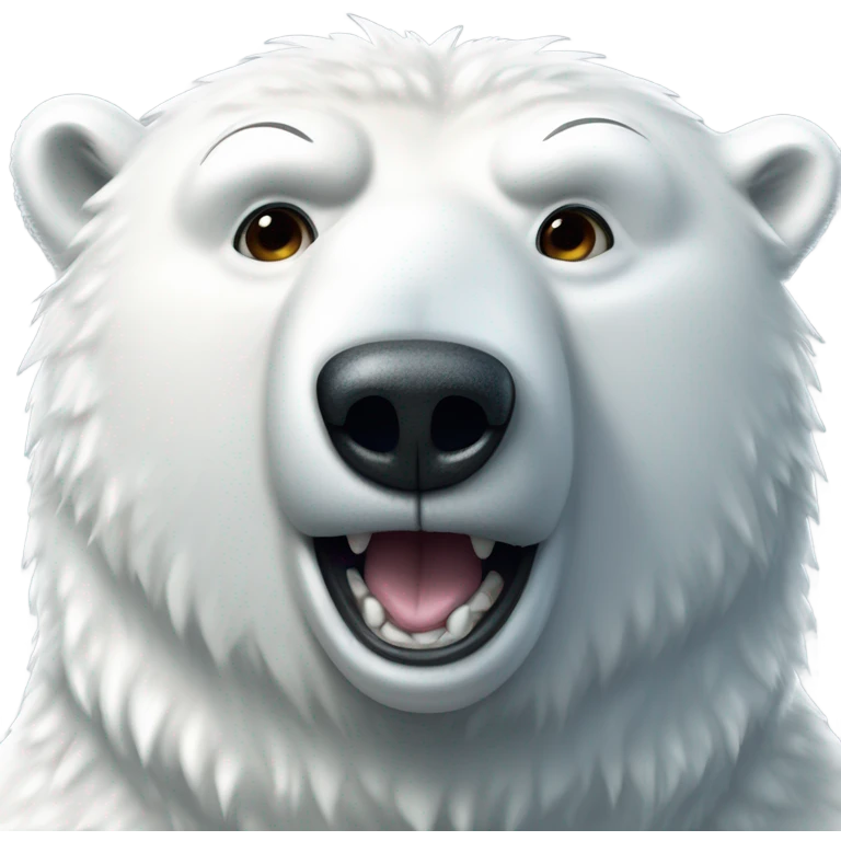 Sweaty polar bear emoji