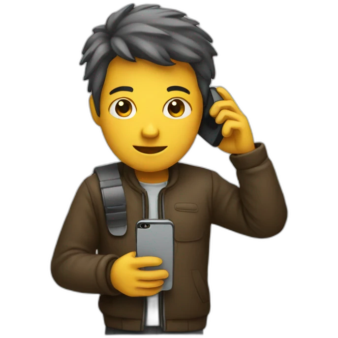 human with phone emoji